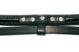 HILBAR Gecombineerde Neusriem "Silver Diamond" (chromen gespen)