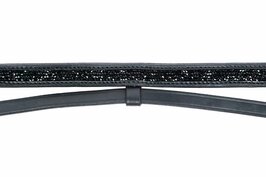 HILBAR Gecombineerde Neusriem "Black Rocks" (chromen gespen)